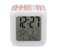 FekiLoot Cloud and Rain Pattern Alarm Clock with 7 Color Changing Night Light with Date and Temperature Wake Up Digital Clock Colorful LED Display Alarm Clocks Gift Decor for Bedroom