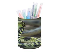FekiLoot Cobra Snake Pen Holder for Desk, Leather Pencil Organizer & Makeup Brush Holder, Office Decor And Desk Accessories Perfect Office Organization,Teacher Supplies
