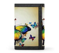 FekiLoot Color Butterfly Wallet Slim Trifold Wallets with Multiple Card Slots Credit Card Holder Pocket Coin Purse
