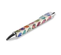 FekiLoot Color Heart Image Ballpoint Pens Retractable Black Ink Ballpoint Pens 0.5mm Medium Point Smooth Writing Pattern Pen with Super Soft Grip Cute Work Supplies for Men Women 1 PCS