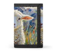 FekiLoot Color Sheep Men's Wallet Extra Capacity Trifold Wallet Thin & Stylish Trifold Card Holder with ID Window
