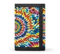 FekiLoot Color Tie Dye Men's Wallet Extra Capacity Trifold Wallet Thin & Stylish Trifold Card Holder with ID Window