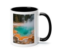 FekiLoot Colored Hot Spring Coffee Mug 12oz Ceramic Coffee Cup with Handle Novelty Color Mugs Tea Cup for Home, Office & Cafe Use, Microwave & Dishwasher Safe