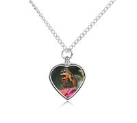 FekiLoot Colorful Butterfly Urn Necklaces for Ashes Personalized Human Pet Cremation Jewelry Keepsake Locket Heart Pendant with Filling Kit Memorial Gift for Dog Cat Lover Women Men