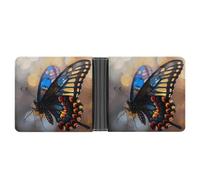 FekiLoot Colorful Butterfly Wallet Slim PU Bifold Design Wallet with Multiple Card Slots Wallets Extra Capacity Pocket Wallets
