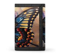FekiLoot Colorful Butterfly Wallet Slim Trifold Wallets with Multiple Card Slots Credit Card Holder Pocket Coin Purse