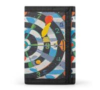 FekiLoot Colorful Dart Board Wallet Slim Trifold Wallets with Multiple Card Slots Credit Card Holder Pocket Coin Purse