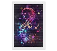 FekiLoot Colorful Galaxy Music Note Diamond Painting Kits for Adults Full Drill Diamond Dots Art for Beginners DIY 5d Round Gem Diamond Pictures Art Kits Crafts Home Wall Decoration Gift 8"x12"