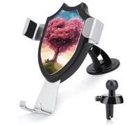 FekiLoot Colorful Pink Heart Tree Car Phone Mount for Dashboard/Vent/Windshield Auto-Clamping Gravity Sensor Truck Stand Cradle 90° Rotation Phone Holder Fits 4-6" Phones