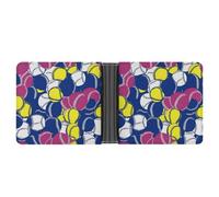 FekiLoot Colorful Softball Wallet Slim PU Bifold Design Wallet with Multiple Card Slots Wallets Extra Capacity Pocket Wallets