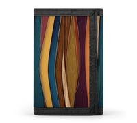 FekiLoot Colorful Stripes Wallet for Men Slim Minimalist Trifold Wallet with ID Window And Credit Card Holder