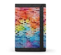FekiLoot Colorful Wall Wallet for Men Slim Minimalist Trifold Wallet with ID Window And Credit Card Holder