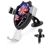 FekiLoot Cool Decorative Flowers Car Phone Mount for Dashboard/Vent/Windshield Auto-Clamping Gravity Sensor Truck Stand Cradle 90° Rotation Phone Holder Fits 4-6" Phones