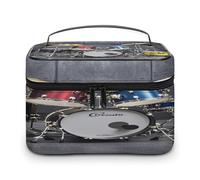 FekiLoot Cool Drum Set Makeup Bag Large Capacity Travel Cosmetic Bag Lightweight Hand-held Toiletry Bags Portable Cosmetic Pouch Cute Make Up Pouch for Women