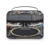FekiLoot Cool Drum Set Makeup Bag Large Capacity Travel Cosmetic Bag Lightweight Hand-held Toiletry Bags Portable Cosmetic Pouch Cute Make Up Pouch for Women