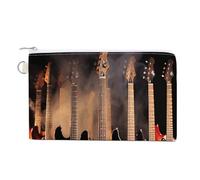 FekiLoot Cool Electric Guitar Coin Purse,Travel Portable Keychain Wallet Canvas Coin Wallets Mini Zipper Tool Bag Lightweight Change Purse