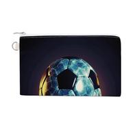 FekiLoot Cool Soccer Ball Coin Purse,Travel Portable Keychain Wallet Canvas Coin Wallets Mini Zipper Tool Bag Lightweight Change Purse