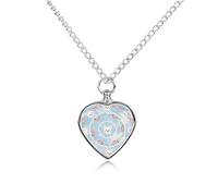 FekiLoot Corgi Floral Pattern Urn Necklaces for Ashes Personalized Human Pet Cremation Jewelry Keepsake Locket Heart Pendant with Filling Kit Memorial Gift for Dog Cat Lover Women Men
