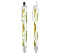 FekiLoot Corn on The Cob Image Ballpoint Pens Retractable Black Ink Ballpoint Pens 0.5mm Medium Point Smooth Writing Pattern Pen with Super Soft Grip Cute Work Supplies for Men Women 2 PCS
