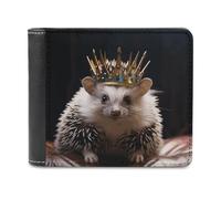 FekiLoot Crown with Hedgehog Wallet Fashionable Slim Leather Wallet with Multiple Card Slots And Hidden Compartments Wallets