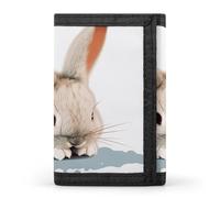 FekiLoot Cry Rabbit Wallet for Men Slim Minimalist Trifold Wallet with ID Window And Credit Card Holder