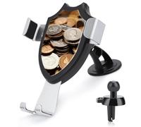 FekiLoot Currency Coin Car Phone Mount for Dashboard/Vent/Windshield Auto-Clamping Gravity Sensor Truck Stand Cradle 90° Rotation Phone Holder Fits 4-6" Phones