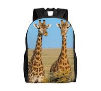 FekiLoot Cute Backpack Waterproof Lightweight Casual Daypack Two Giraffes Travel Laptop Bag For Women Men