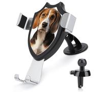 FekiLoot Cute Beagle Dog Car Phone Mount for Dashboard/Vent/Windshield Auto-Clamping Gravity Sensor Truck Stand Cradle 90° Rotation Phone Holder Fits 4-6" Phones