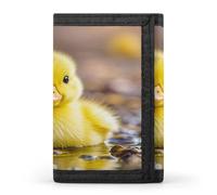 FekiLoot Cute Ducks Men's Wallet Extra Capacity Trifold Wallet Thin & Stylish Trifold Card Holder with ID Window