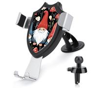 FekiLoot Cute Gnomes Car Phone Holder Mount Strongest Suction & Clip Cell Phone Mount for Dashboard Windshield Vent Fits 4-6" Phones (Straight Vent Only)