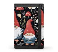 FekiLoot Cute Gnomes Wallet for Men Slim Minimalist Trifold Wallet with ID Window And Credit Card Holder