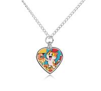 FekiLoot Cute Kitten Cat Pizza Urn Necklaces for Ashes Personalized Human Pet Cremation Jewelry Keepsake Locket Heart Pendant with Filling Kit Memorial Gift for Dog Cat Lover Women Men