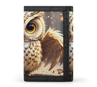 FekiLoot Cute Owl Wallet Men's Trifold Wallet Extra Capacity Credit Card Holder Cards Purse Front Pocket