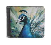 FekiLoot Cute Peacock Wallet Fashionable Slim Leather Wallet with Multiple Card Slots And Hidden Compartments Wallets