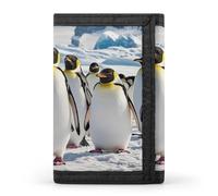 FekiLoot Cute Penguin Wallet Men's Trifold Wallet Extra Capacity Credit Card Holder Cards Purse Front Pocket