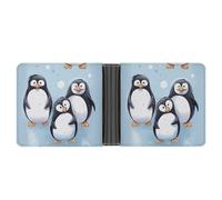 FekiLoot Cute Penguins Wallet Slim Leather Bifold Wallet Extra Capacity Wallets with Multiple Card Slots Men Billfold