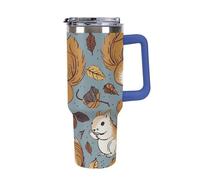 FekiLoot Cute Squirrel Car Cup 40 Oz Insulated Water Bottle Stainless Steel Travel Mug Large Capacity Coffee Mug Leak-proof Double Wall Classic Car Cup for Travel Outdoor Home Use