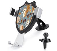 FekiLoot Cute Squirrel Car Phone Holder,Adjustable Easy Clamp Car Phone Mount for Your Cars Models with Dashboard Vent,Phone Holders for Your Car with Metal Hook Clip
