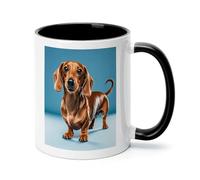 FekiLoot Dachshund Weiner Pet Dog Coffee Mug 12oz Ceramic Coffee Cup with Handle Novelty Color Mugs Tea Cup for Home, Office & Cafe Use, Microwave & Dishwasher Safe