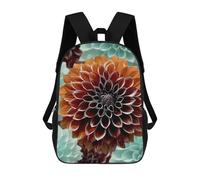 FekiLoot Dahlia Flower Backpack Laptop Computer Bag Large Travel Backpack Custom Print Bookbag Work Casual Daypack