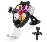 FekiLoot Daisy Flower Colorful Car Phone Mount for Dashboard/Vent/Windshield Auto-Clamping Gravity Sensor Truck Stand Cradle 90° Rotation Phone Holder Fits 4-6" Phones