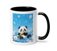 FekiLoot Dandelion Panda Coffee Mug 12oz Ceramic Coffee Cup with Handle Novelty Color Mugs Tea Cup for Home, Office & Cafe Use, Microwave & Dishwasher Safe