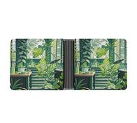 FekiLoot Dark Green And Green Style Wallet Slim Leather Bifold Wallet Extra Capacity Wallets with Multiple Card Slots Men Billfold