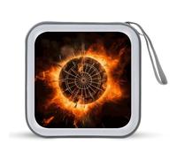 FekiLoot Dart Board CD Case Hard Plastic DVD Disc Cases Storage Binder Portable Zipper CD Case Holder Large Storage Disc Wallet Bag for Car Home Travel(40 Capacity)