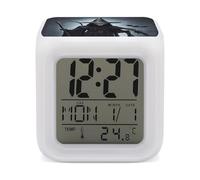 FekiLoot Death Scythe Alarm Clock 7 LED Color Changing Wake Up Clock Digital Alarm Clocks with Snooze Digital Bedside Clocks with Night Light for Home Office Or Dorm