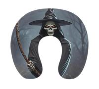 FekiLoot Death Scythe Travel Pillow Fashion Unique Memory Foam Pillow Comfortable U Shape Pillow Head Support Ideal for Airplanes Cars and Home Recliners