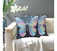 FekiLoot Decorative Throw Pillow Covers Modern Farmhouse Pillowcase Double Sided Cozy Cushion Cover for Sofa Couch Bed 12"X12" Fish Scale Butterfly