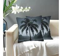 FekiLoot Decorative Throw Pillow Covers Modern Farmhouse Pillowcase Double Sided Cozy Cushion Cover for Sofa Couch Bed 12"X12" Plam Tree