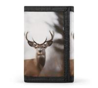 FekiLoot Deer Wallet for Men Slim Minimalist Trifold Wallet with ID Window And Credit Card Holder