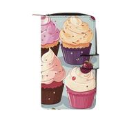 FekiLoot Delicious Cupcakes Wallet for Men Women Large Capacity Purse Clutch Bag Handbag Checkbook Cash Credit Cards